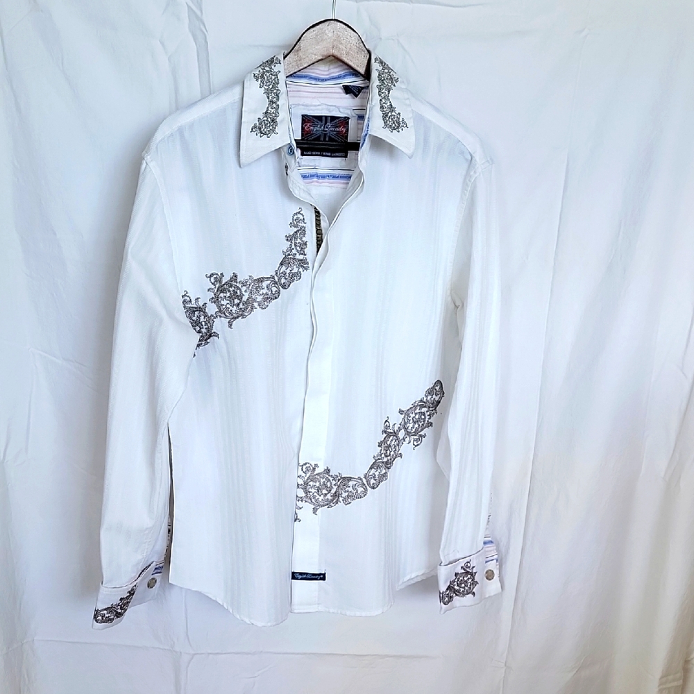 White and Gray Men's Shirt